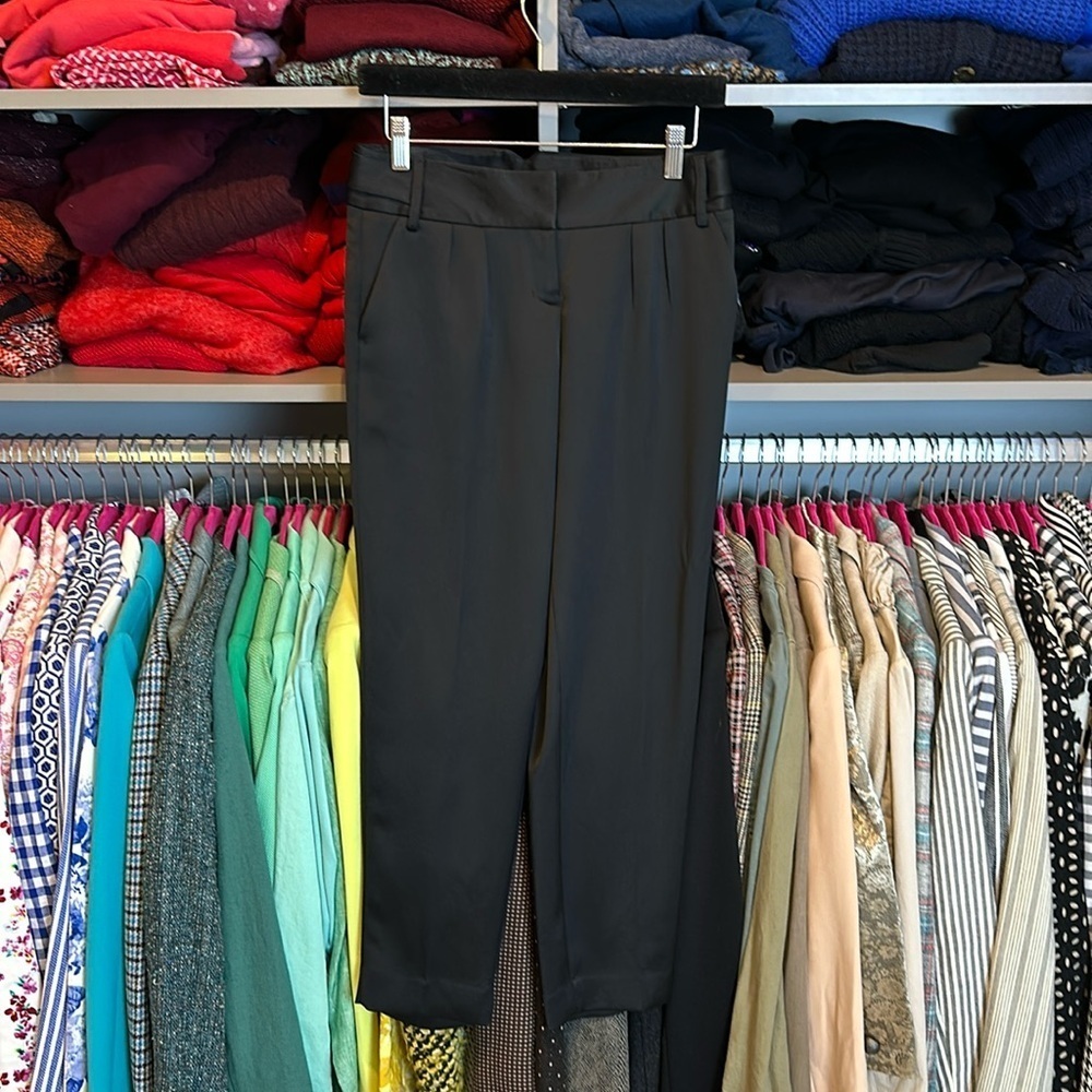 Express black satiny trousers size 0